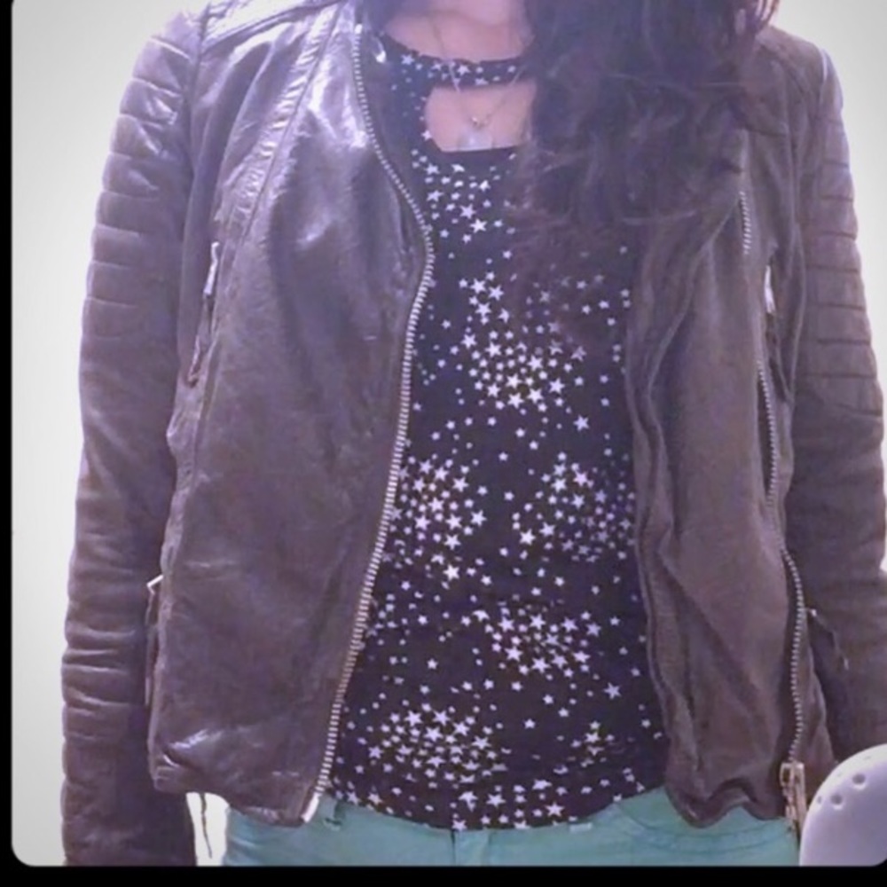 SOLD All Saints leather jacket sz UK10/US6 EUC - Picture 5 of 8